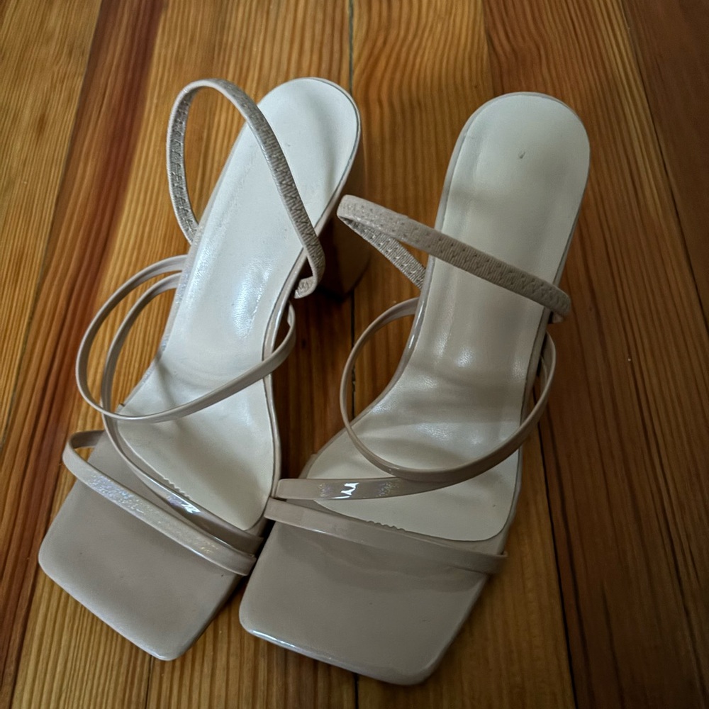Elegant SHEIN Tan Strappy Heels